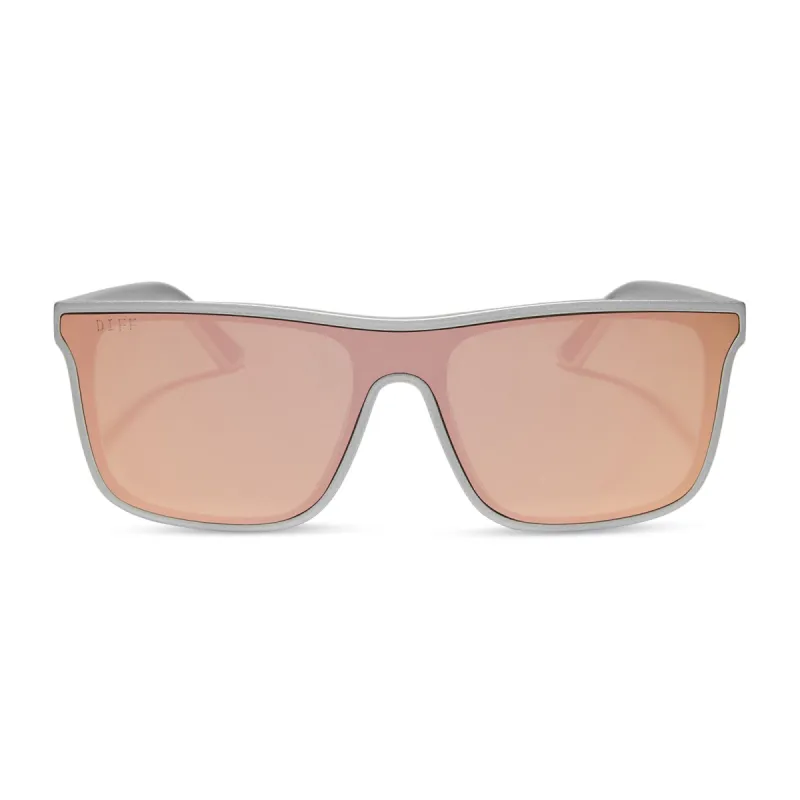 FLASH - SILVER + PEACH MIRROR + POLARIZED SUNGLASSES sold by Diff Eyewear