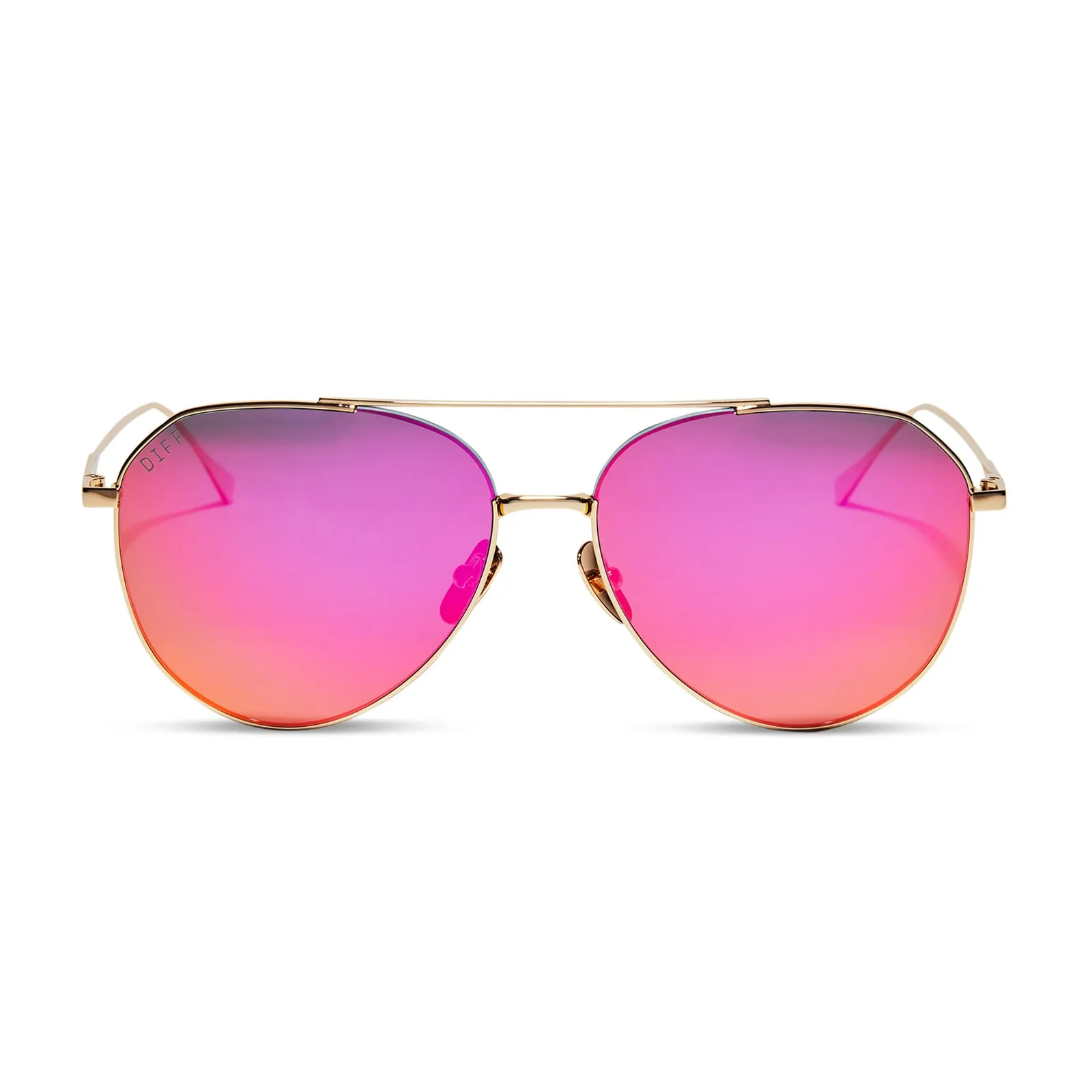 DASH - GOLD + SUNSET MIRROR + POLARIZED SUNGLASSES sold by Diff Eyewear