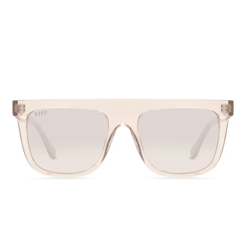 STEVIE - SANDSTONE CRYSTAL + BEIGE MIRROR + POLARIZED SUNGLASSES sold by Diff Eyewear