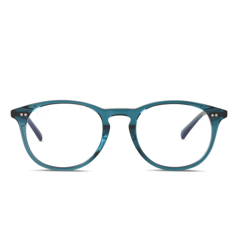 JAXSON - DEEP AQUA + PRESCRIPTION GLASSES sold by Diff Eyewear