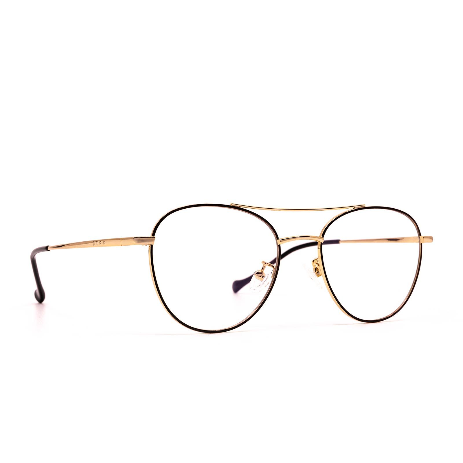 AIDEN - BLACK + GOLD + BLUE LIGHT TECHNOLOGY GLASSES sold by Diff Eyewear product image thumbnail 2