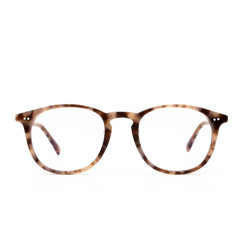 JAXSON - PLUM TORTOISE + CLEAR GLASSES sold by Diff Eyewear