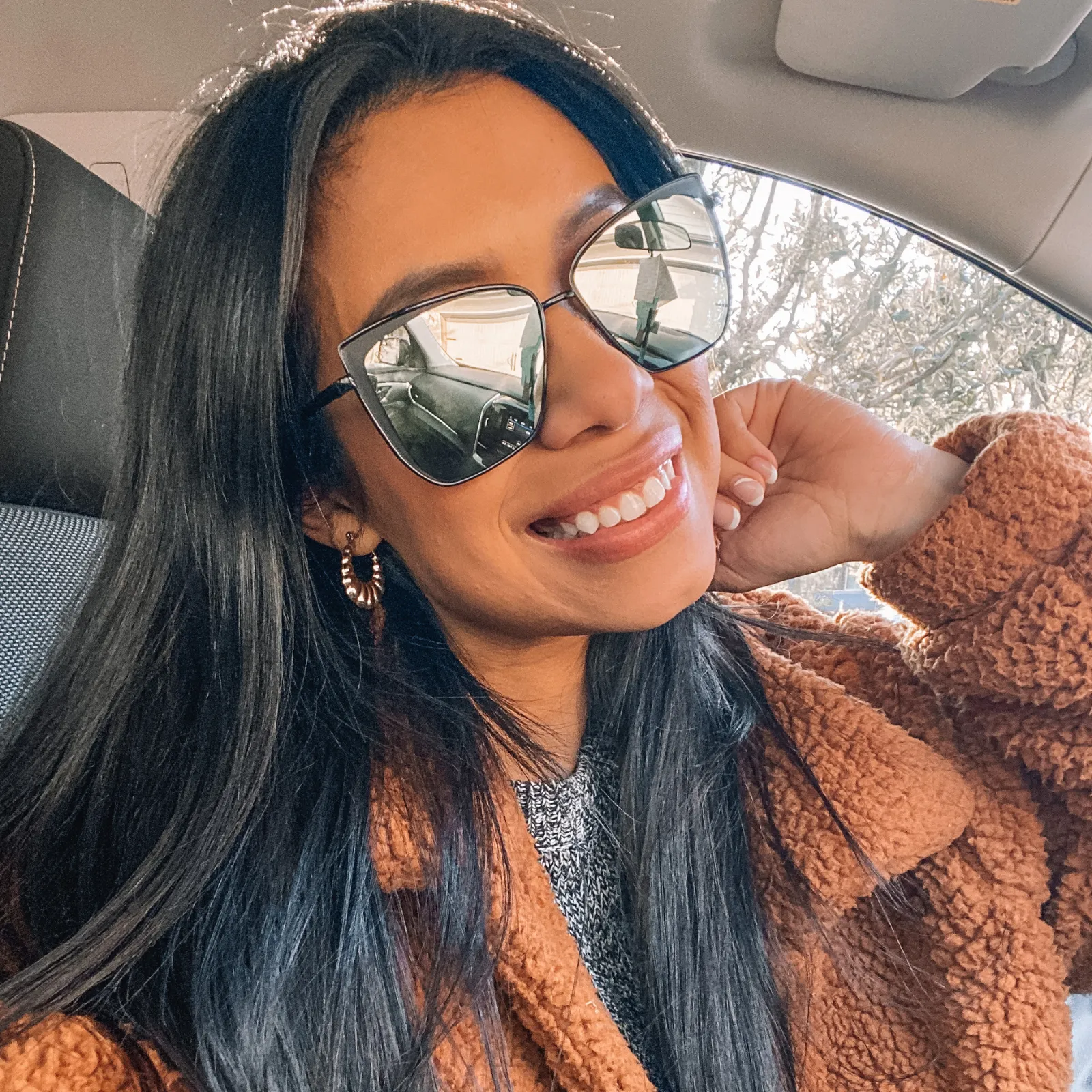 GRACE - MATTE BLACK + GREY MIRROR SUNGLASSES sold by Diff Eyewear product image thumbnail 4