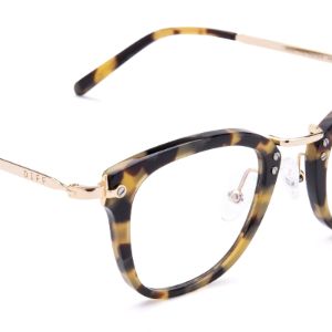 RUE - HAZEL TORTOISE + CLEAR GLASSES sold by Diff Eyewear