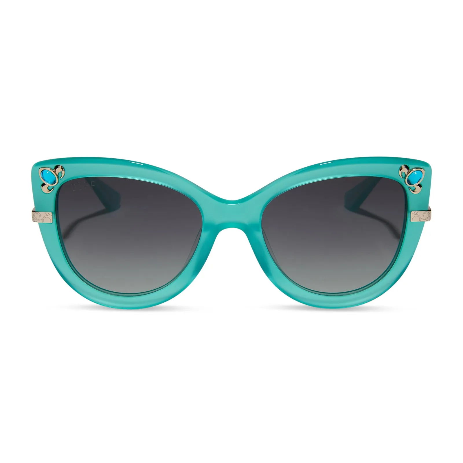 DISNEY PRINCESS - JASMINE + TEAL + GREY GRADIENT + POLARIZED SUNGLASSES sold by Diff Eyewear