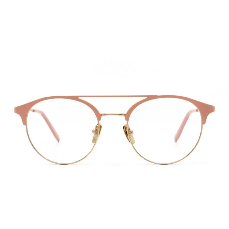 LEXI - ROSE GOLD + BLUSH PINK + CLEAR GLASSES sold by Diff Eyewear