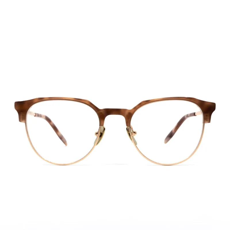 KIRA - ROSE GOLD + PLUM TORTOISE +CLEAR GLASSES sold by Diff Eyewear