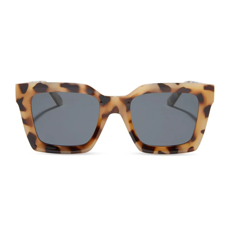 MADI NELSON - THE NAVY + CREAM TORTOISE + GREY + POLARIZED SUNGLASSES sold by Diff Eyewear