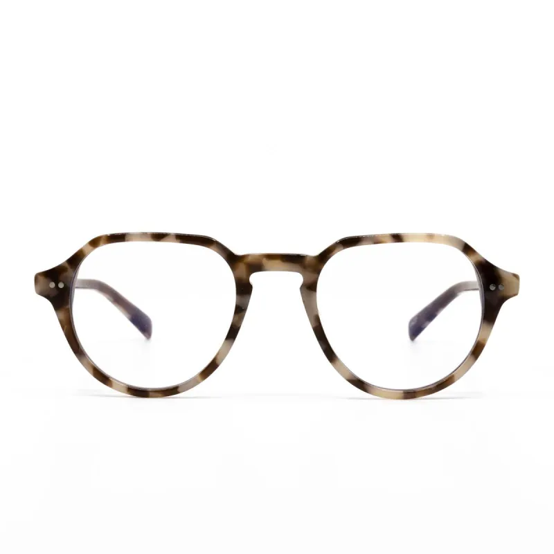 JAZZ - MOCHA TORTOISE + CLEAR GLASSES sold by Diff Eyewear