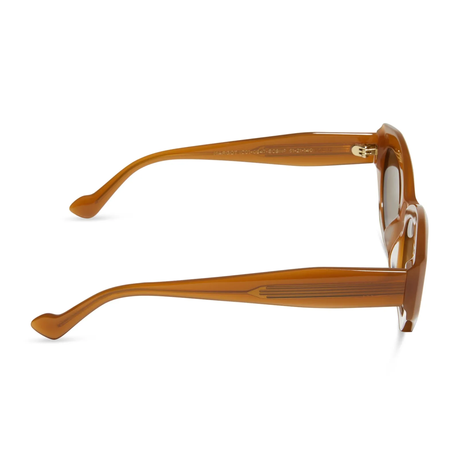 MARGOT - SALTED CARAMEL + BROWN + POLARIZED SUNGLASSES sold by Diff Eyewear product image thumbnail 3