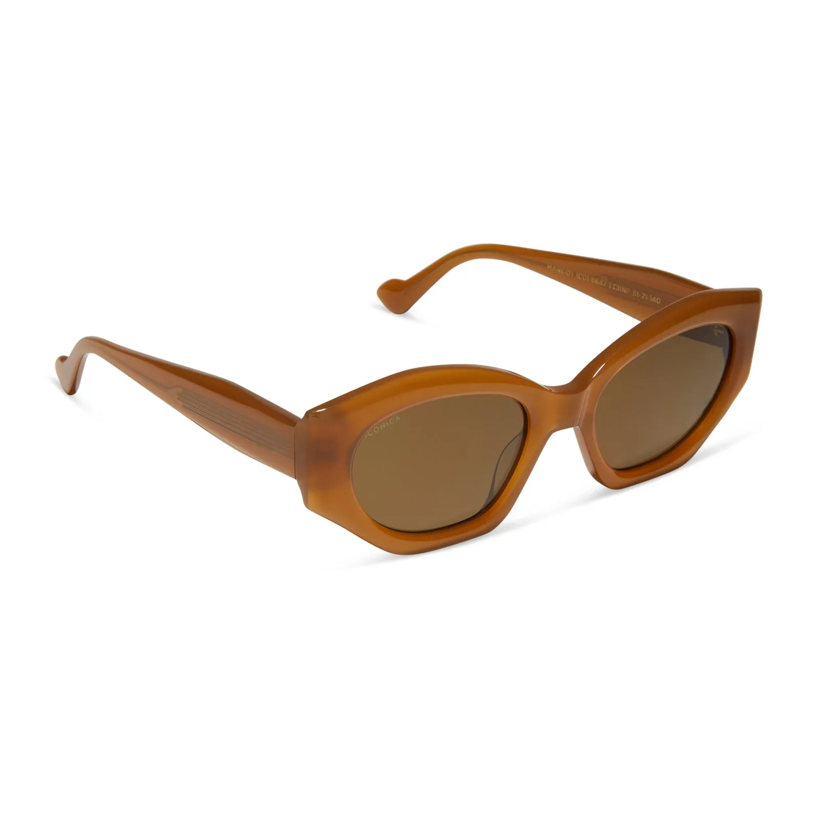 MARGOT - SALTED CARAMEL + BROWN + POLARIZED SUNGLASSES sold by Diff Eyewear