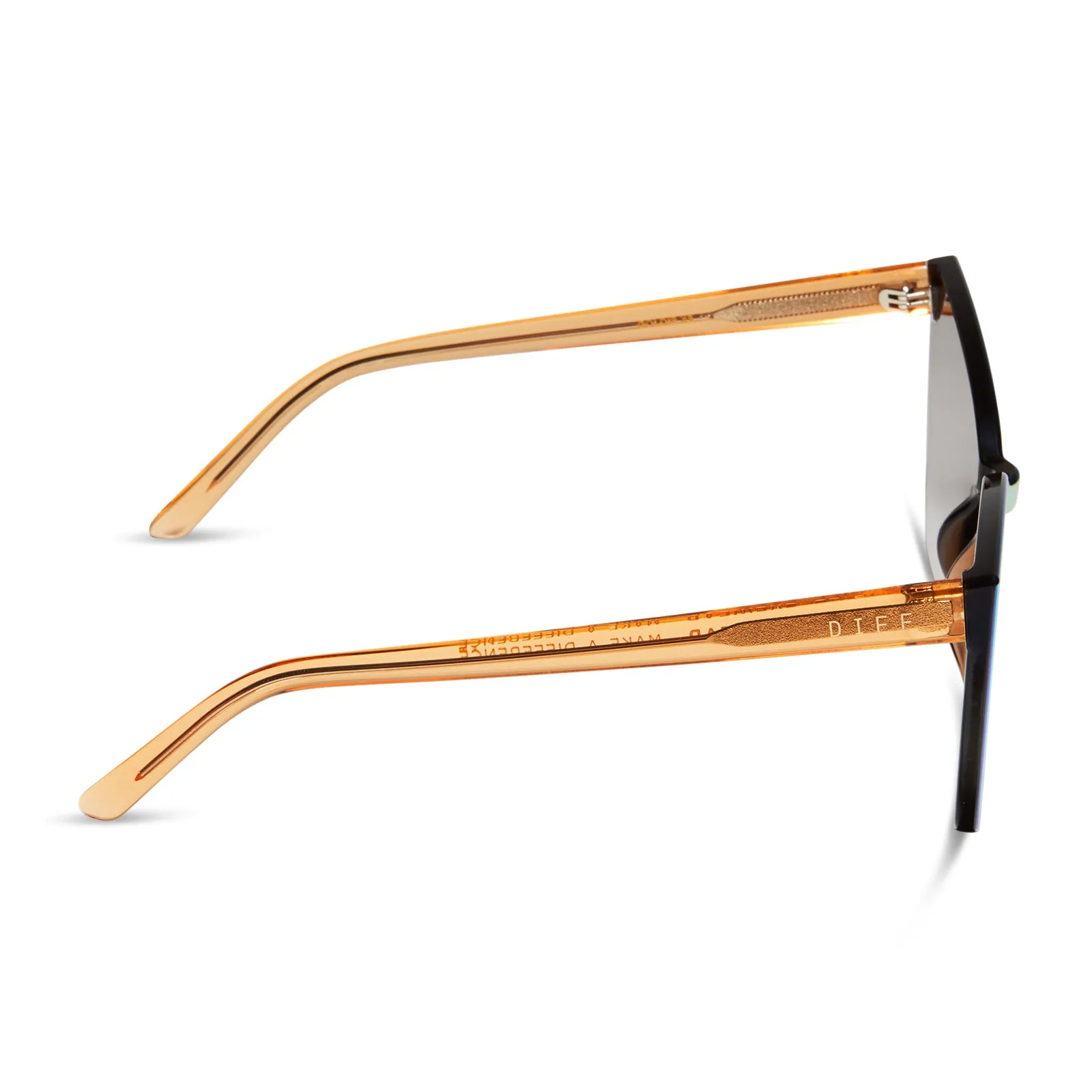 GOLDIE XS - APRICOT CRYSTAL + PEACH MIRROR SUNGLASSES sold by Diff Eyewear product image thumbnail 3