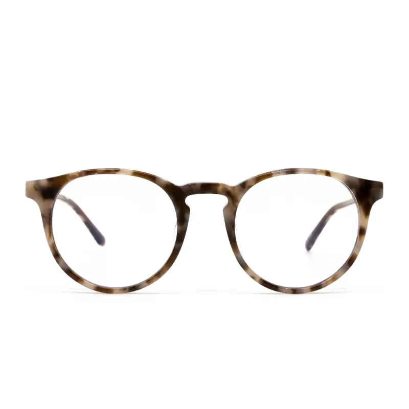 SAWYER - MOCHA TORTOISE + CLEAR GLASSES sold by Diff Eyewear