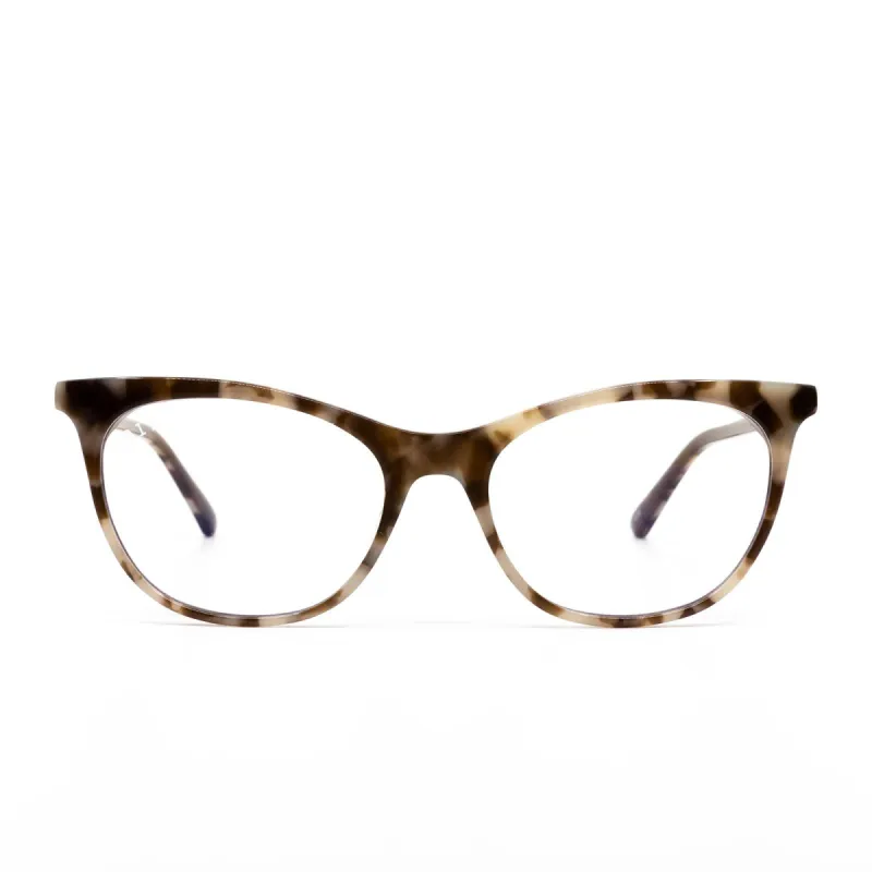 JADE - MOCHA TORTOISE + CLEAR GLASSES sold by Diff Eyewear