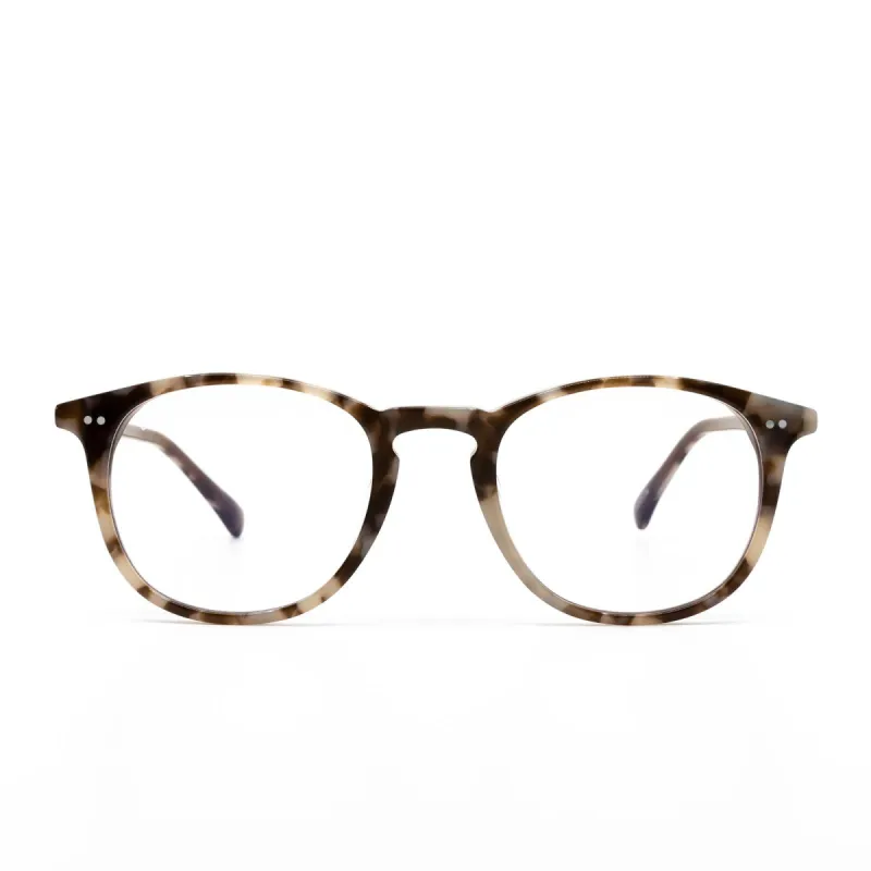JAXSON - MOCHA TORTOISE + CLEAR GLASSES sold by Diff Eyewear