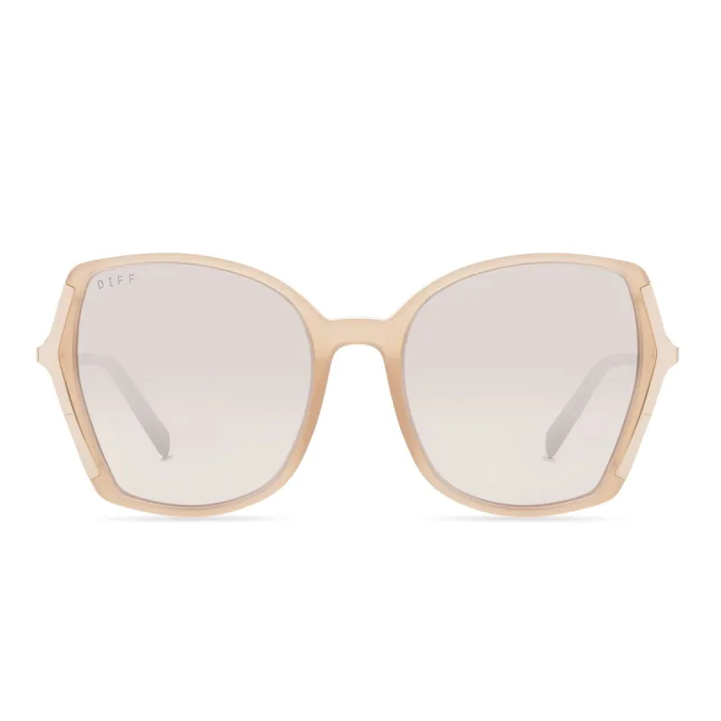 DONNA II - RUSTIQUE + BEIGE MIRROR SUNGLASSES sold by Diff Eyewear