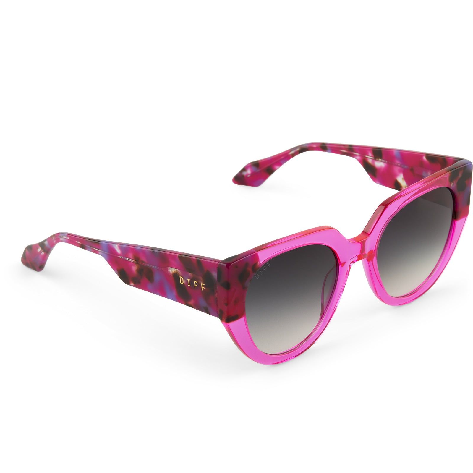 IVY - PINK RUSH CRYSTAL + GREY GRADIENT SUNGLASSES sold by Diff Eyewear product image thumbnail 4