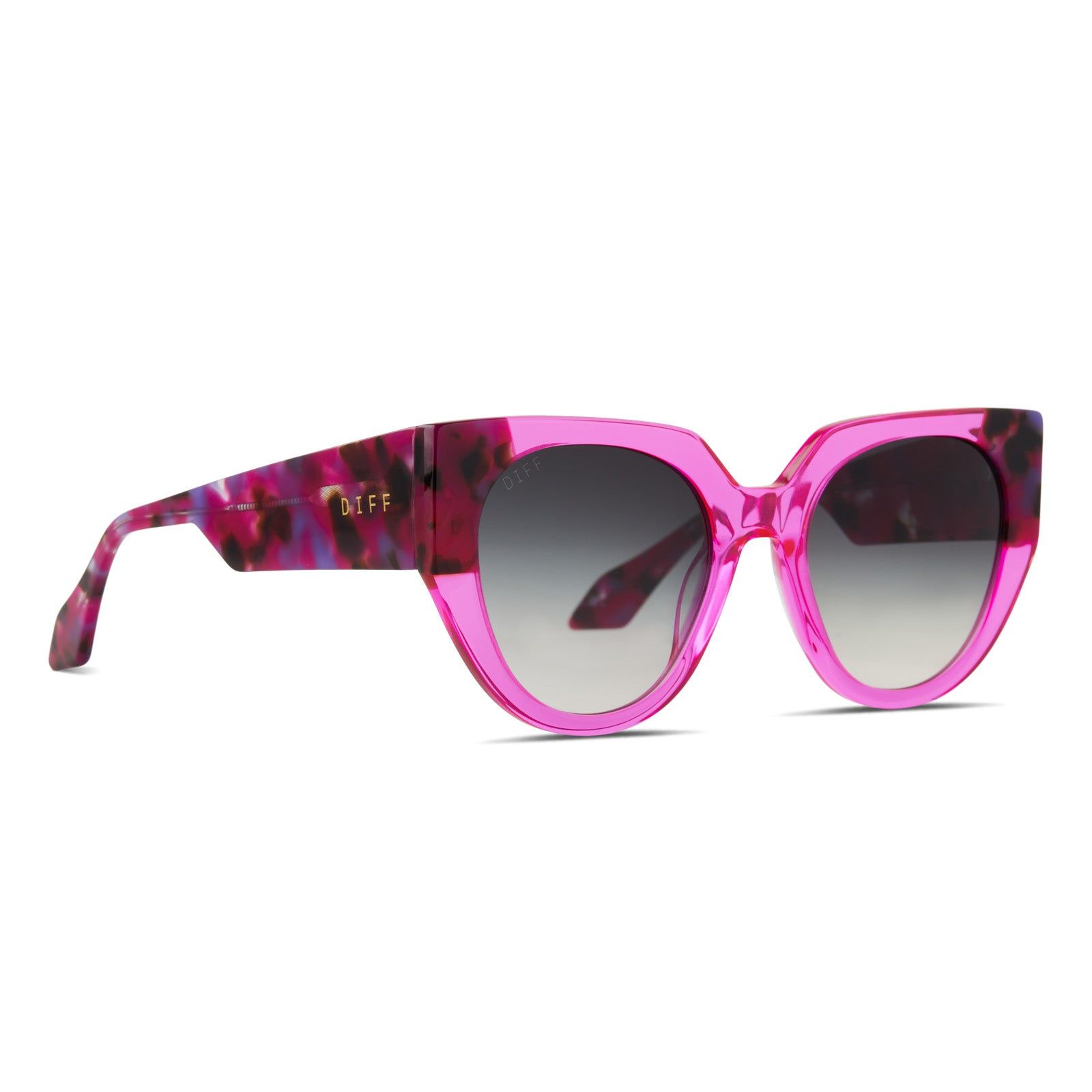 IVY - PINK RUSH CRYSTAL + GREY GRADIENT SUNGLASSES sold by Diff Eyewear product image thumbnail 2