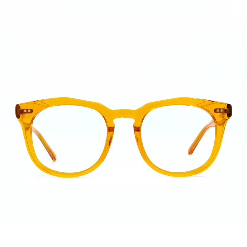 WESTON - SUNKISSED AMBER + CLEAR GLASSES sold by Diff Eyewear