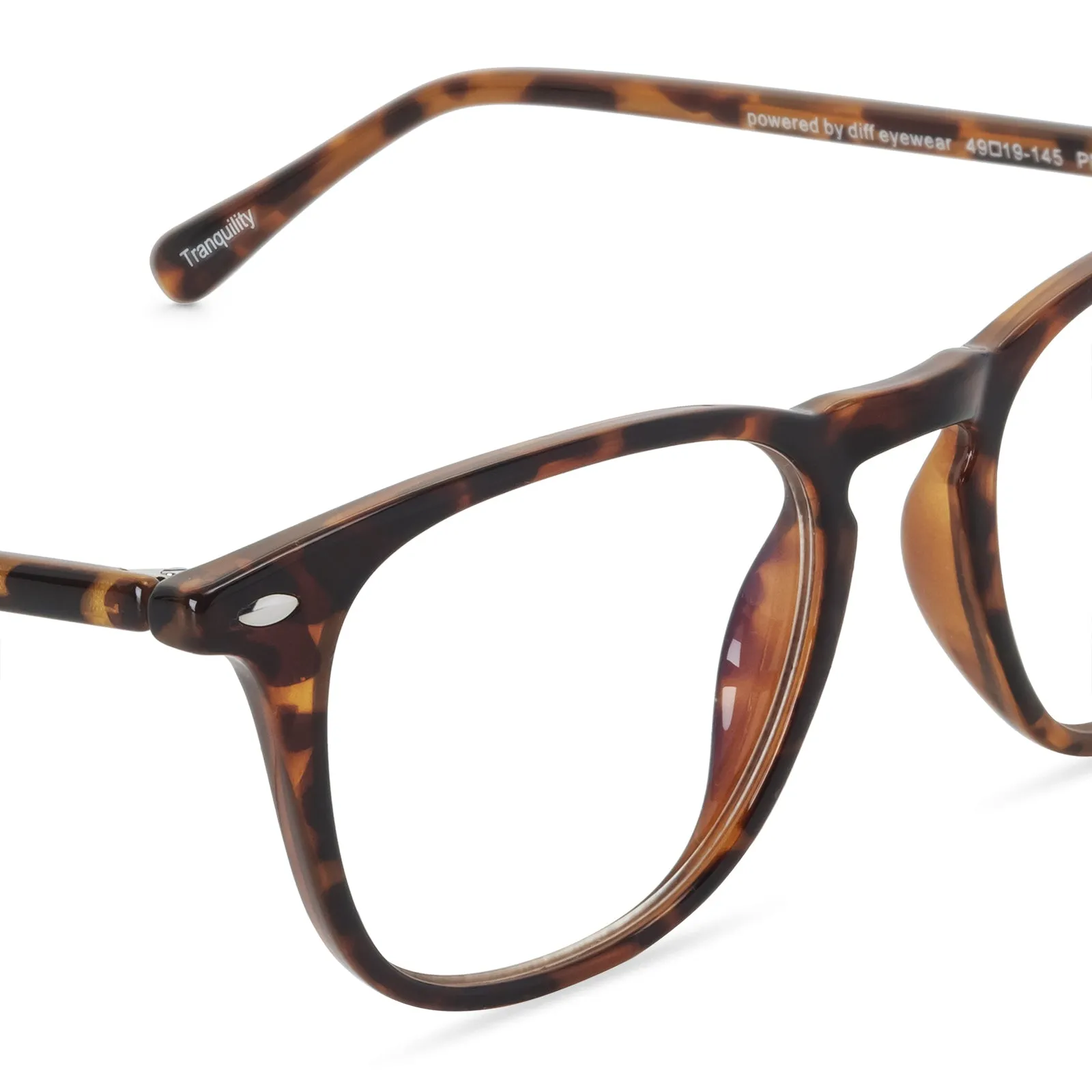 WOMEN'S HEALTH TRANQUILITY - CARAMEL TORTOISE + CLEAR sold by Diff Eyewear product image thumbnail 3