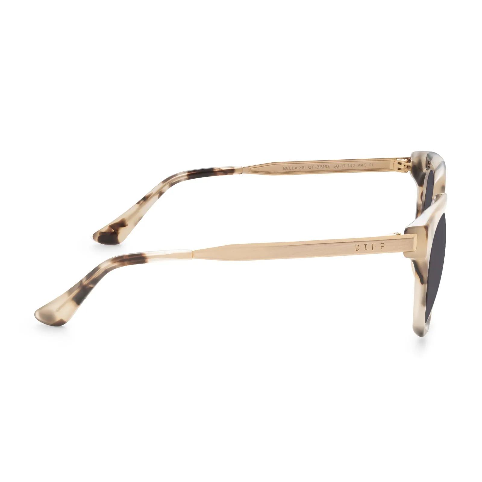 BELLA XS - CREAM TORTOISE + SOLID GREY SUNGLASSES sold by Diff Eyewear product image thumbnail 4