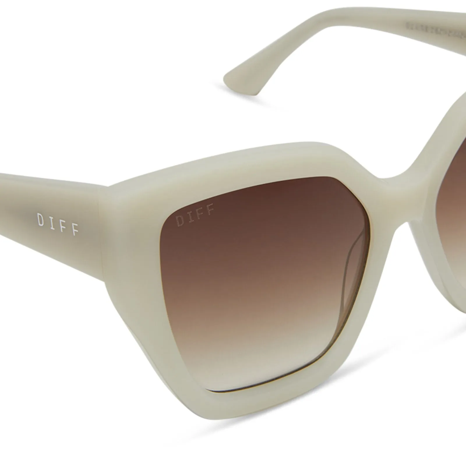 BLAIRE - MERINGUE + BROWN GRADIENT SUNGLASSES sold by Diff Eyewear product image thumbnail 4