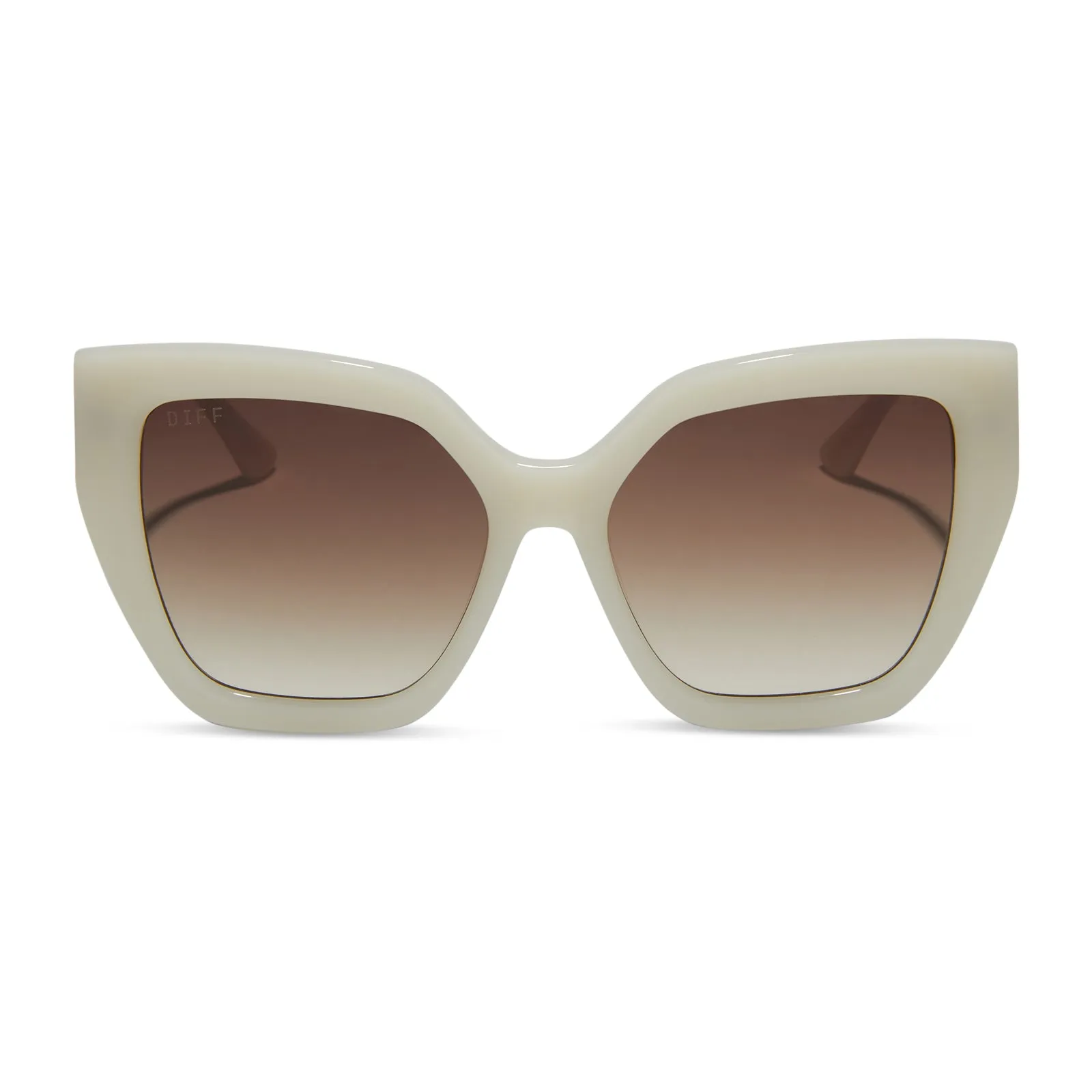 BLAIRE - MERINGUE + BROWN GRADIENT SUNGLASSES sold by Diff Eyewear