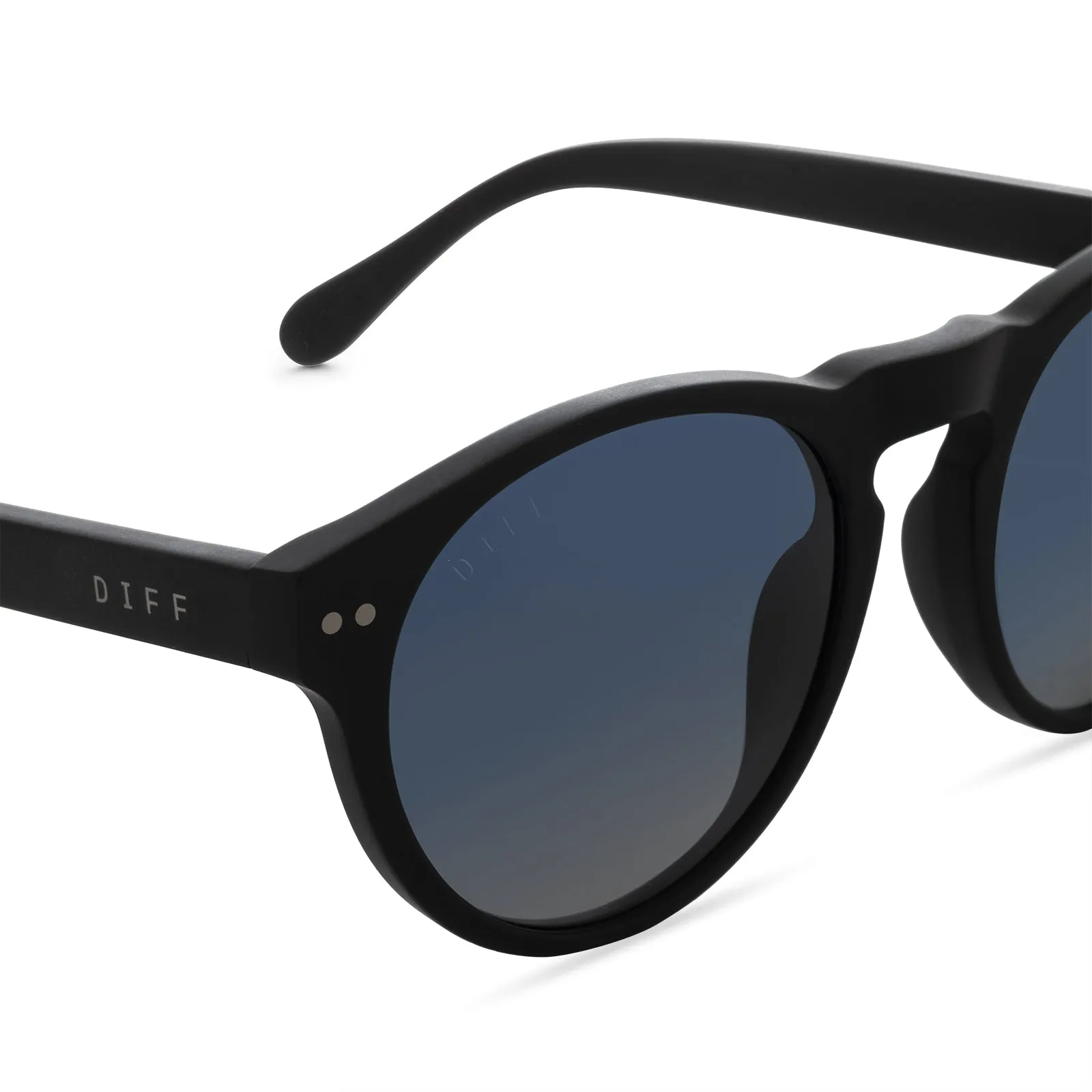 CODY - MATTE BLACK + AEGEAN BLUE GRADIENT FLASH POLARIZED SUNGLASSES sold by Diff Eyewear product image thumbnail 3
