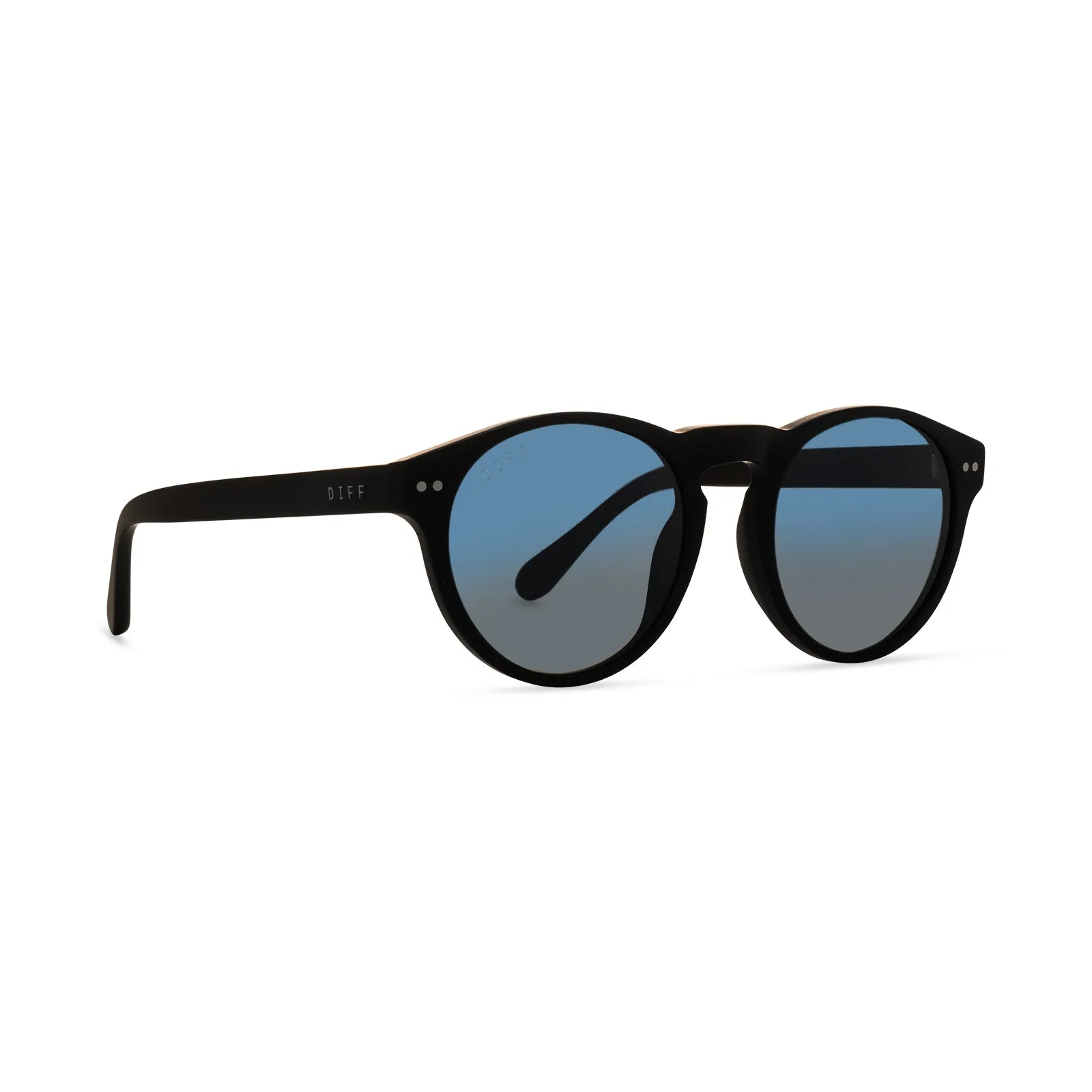 CODY - MATTE BLACK + AEGEAN BLUE GRADIENT FLASH POLARIZED SUNGLASSES sold by Diff Eyewear product image thumbnail 2