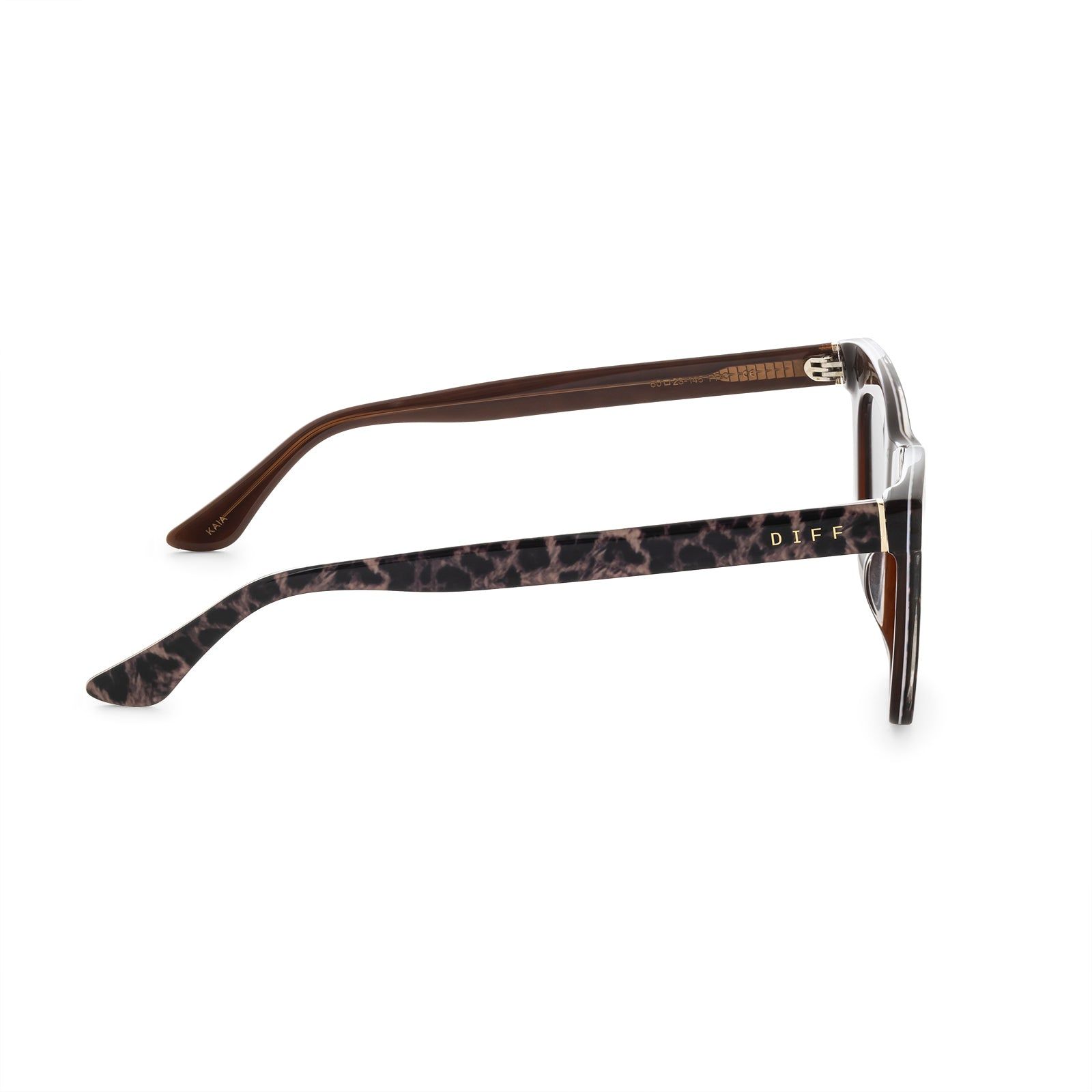 KAIA - LEOPARD TORTOISE + GREY SUNGLASSES sold by Diff Eyewear product image thumbnail 3