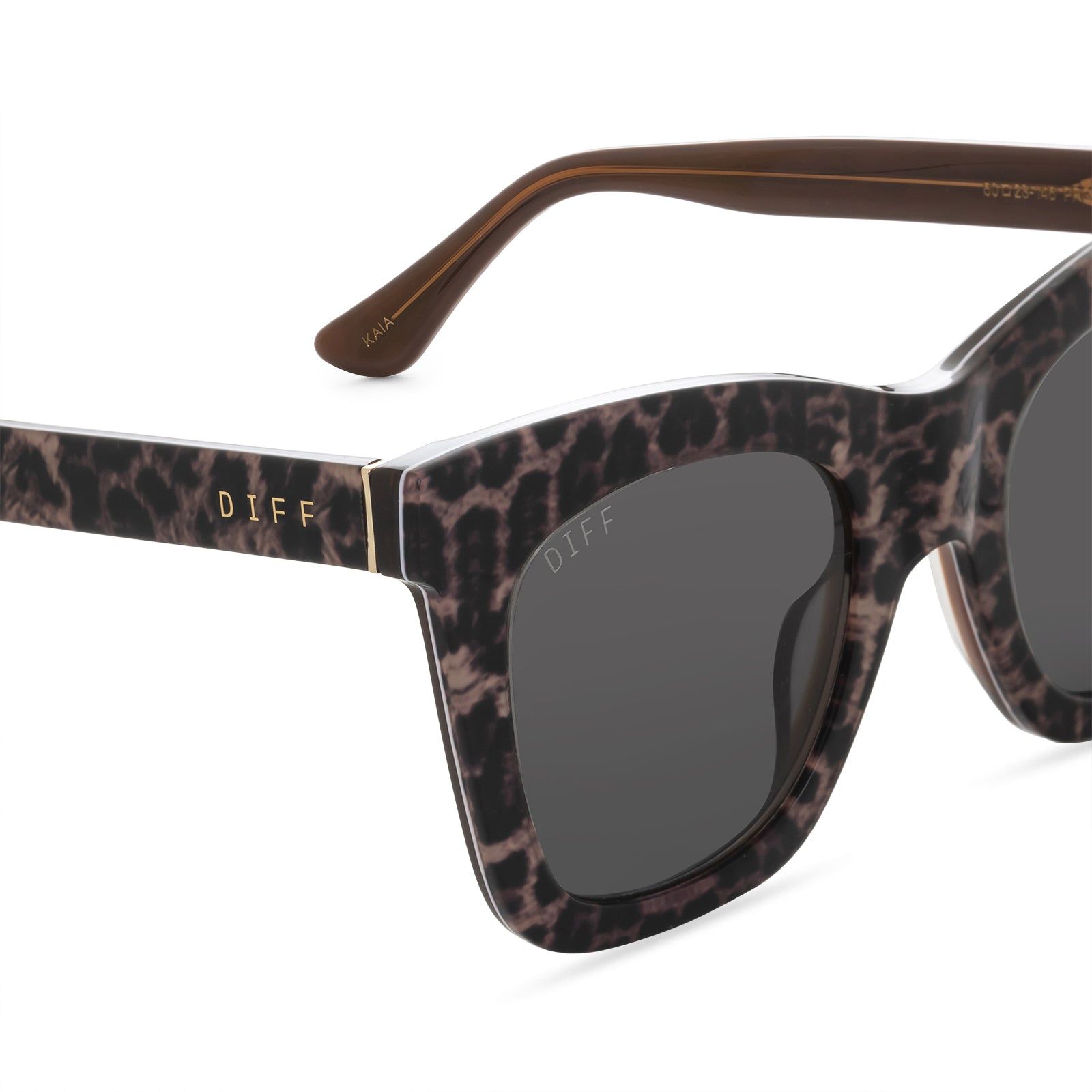 KAIA - LEOPARD TORTOISE + GREY SUNGLASSES sold by Diff Eyewear product image thumbnail 2