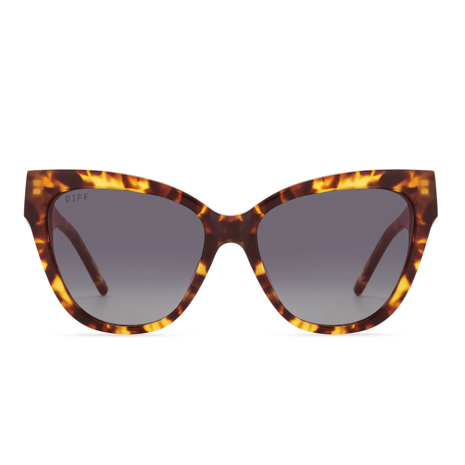 MELINA - AMBER TORTOISE + STEEL GRADIENT SUNGLASSES sold by Diff Eyewear