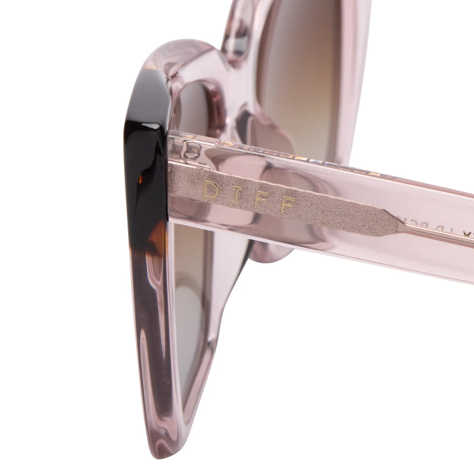 LIZZY - LIGHT PINK CRYSTAL + BROWN GRADIENT SUNGLASSES sold by Diff Eyewear product image thumbnail 4