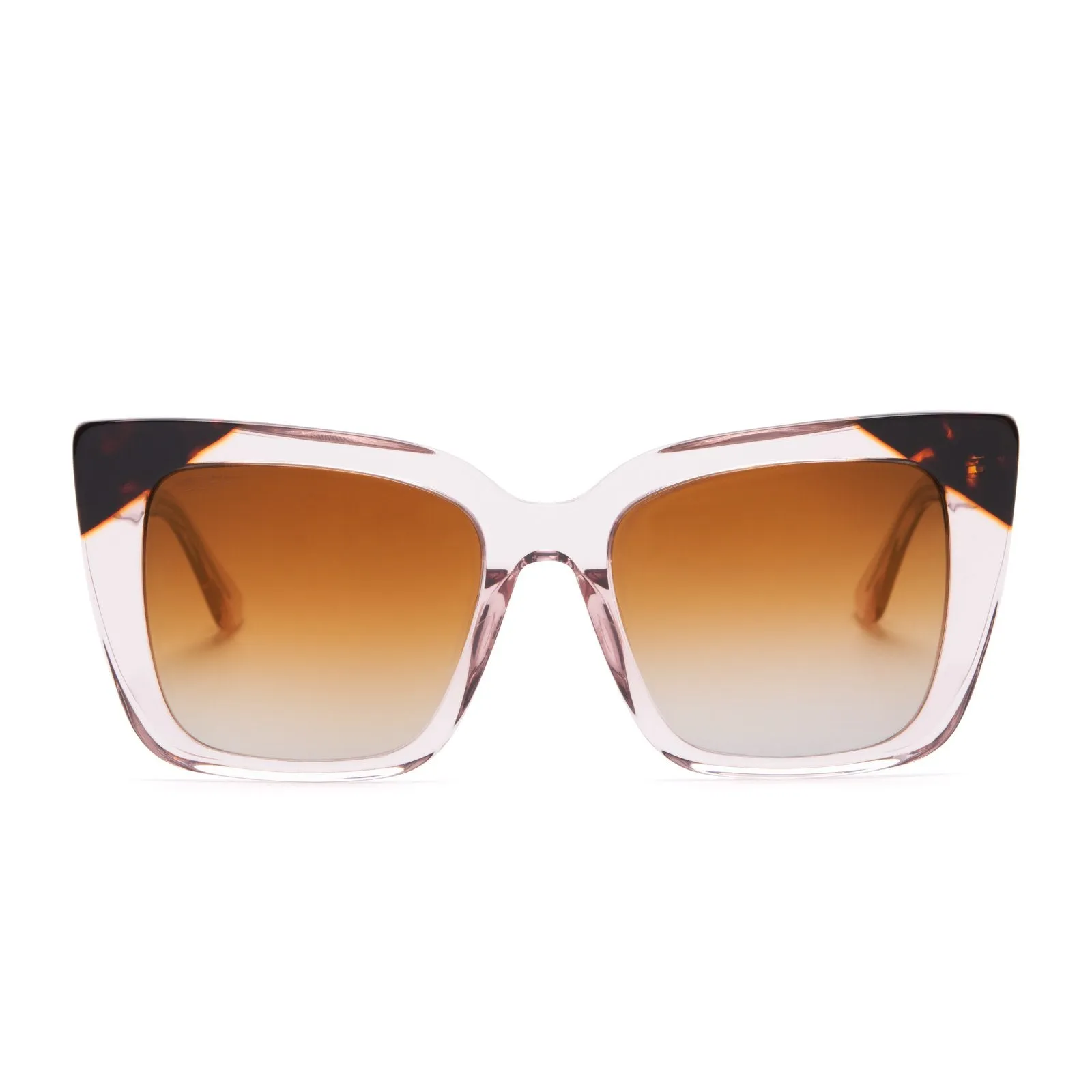 LIZZY - LIGHT PINK CRYSTAL + BROWN GRADIENT SUNGLASSES sold by Diff Eyewear