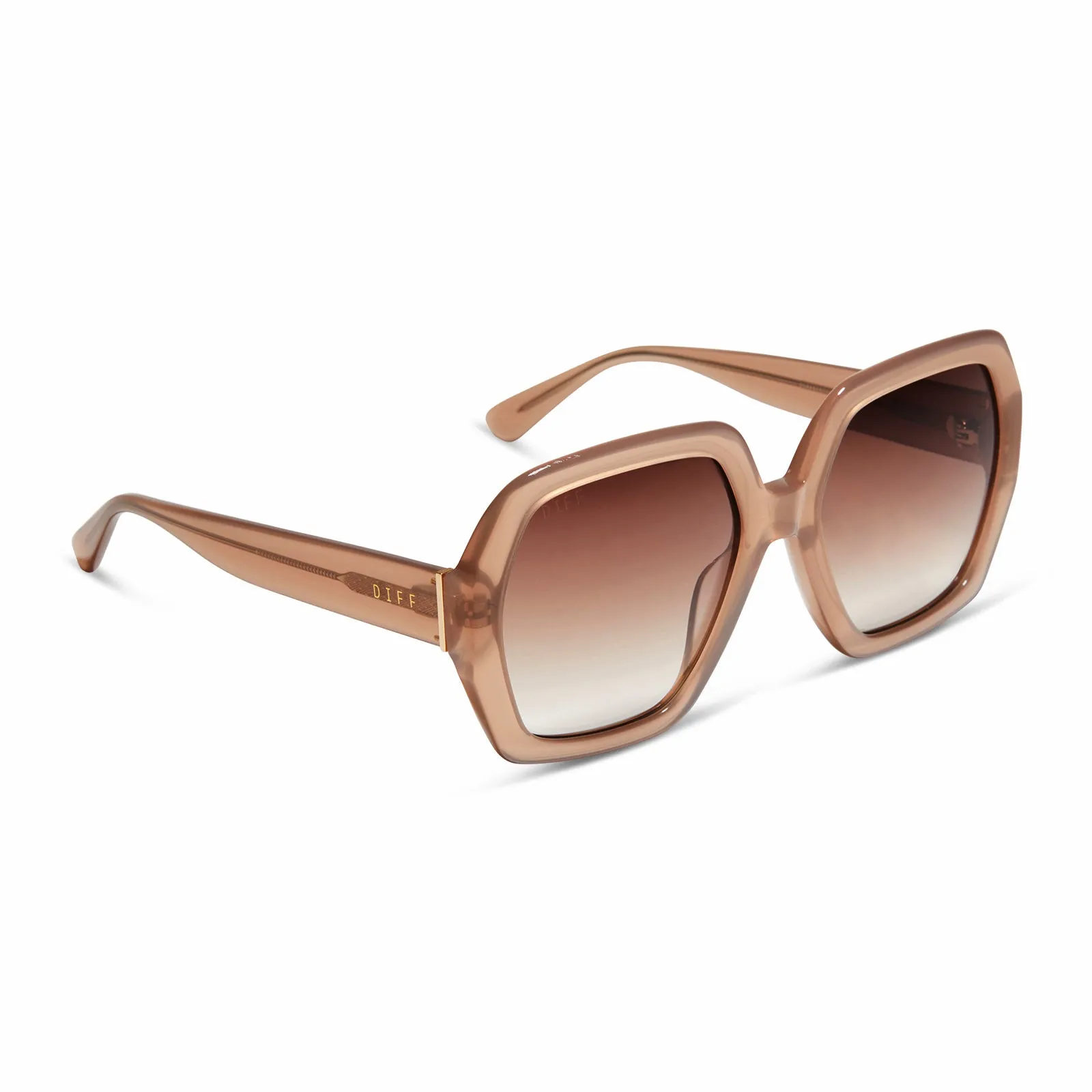 NOLA - WARM TAUPE + BROWN GRADIENT SUNGLASSES sold by Diff Eyewear product image thumbnail 2