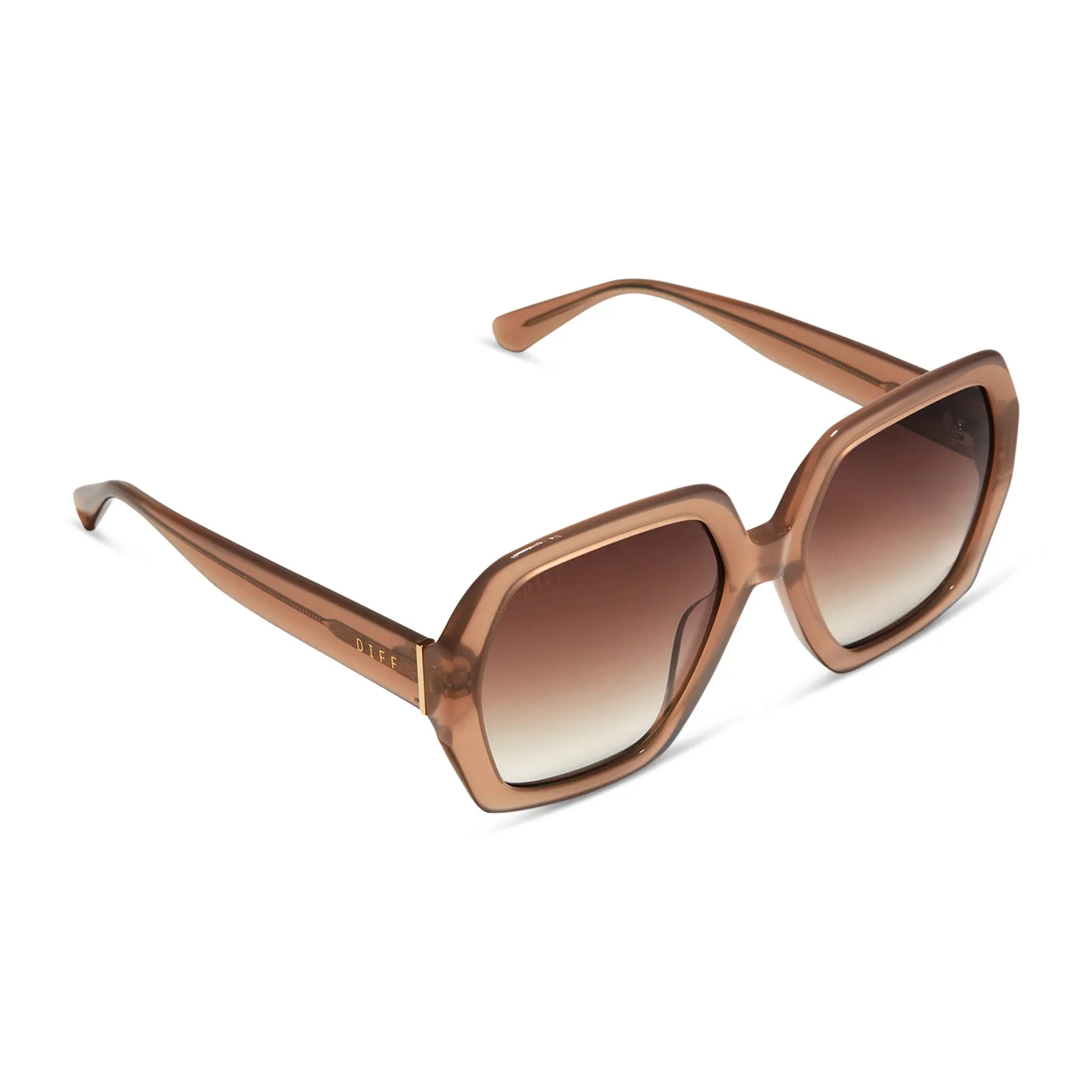 NOLA - WARM TAUPE + BROWN GRADIENT SUNGLASSES sold by Diff Eyewear product image thumbnail 4