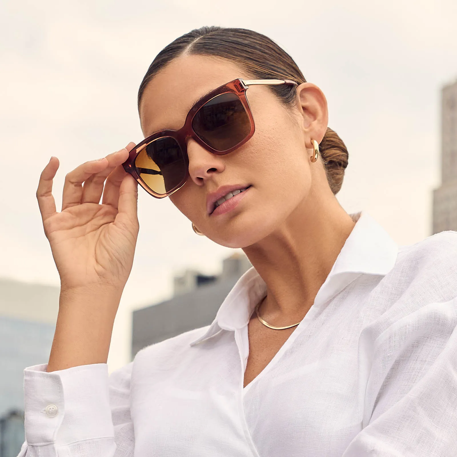 BELLA - BROWN SUGAR + BRONZE GRADIENT POLARIZED SUNGLASSES sold by Diff Eyewear product image thumbnail 5