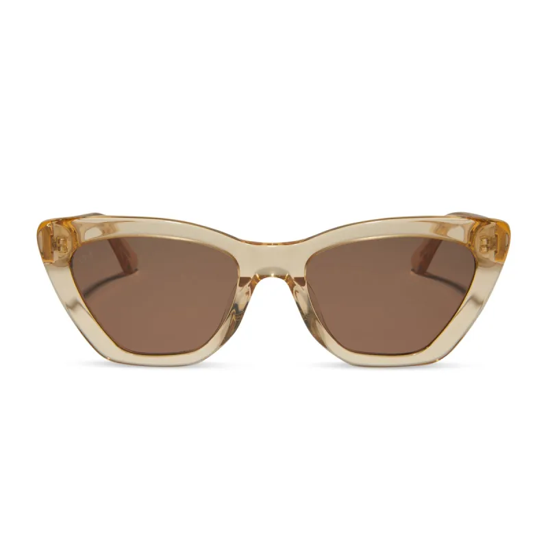 CAMILA - HONEY CRYSTAL + BROWN SUNGLASSES sold by Diff Eyewear
