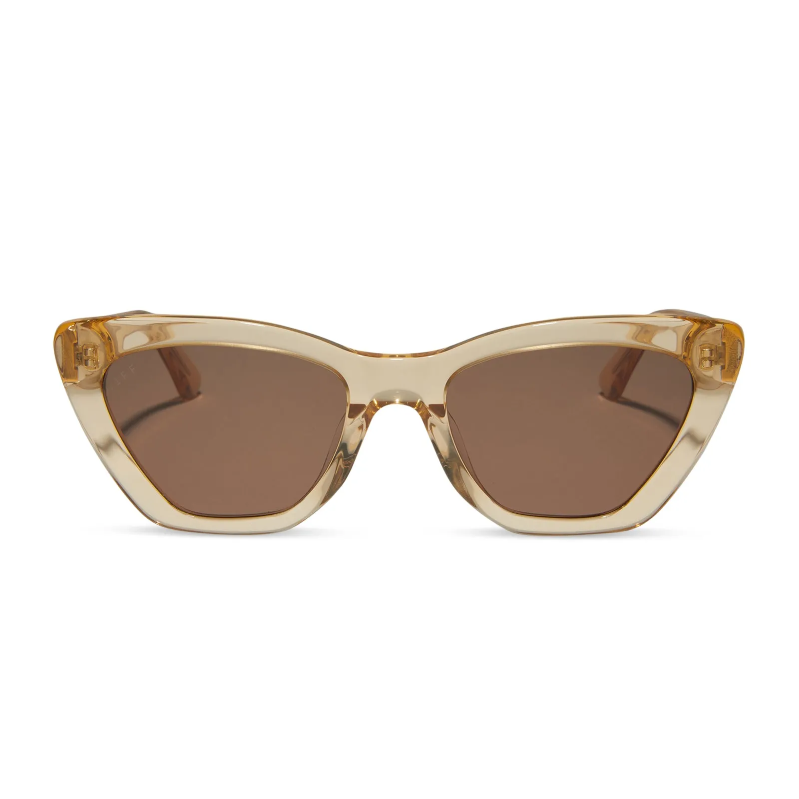CAMILA - HONEY CRYSTAL + BROWN SUNGLASSES sold by Diff Eyewear