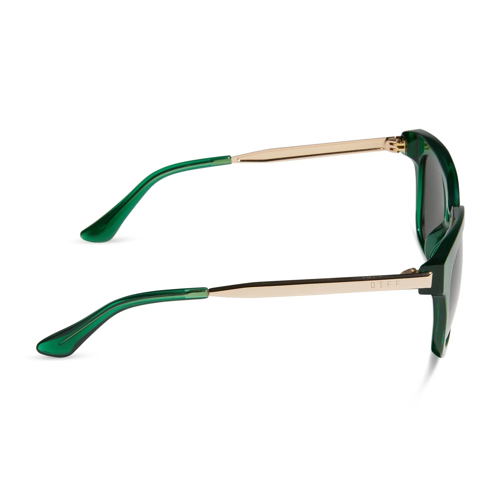 BELLA XS - PALM GREEN CRYSTAL + GREY + POLARIZED SUNGLASSES sold by Diff Eyewear product image thumbnail 3