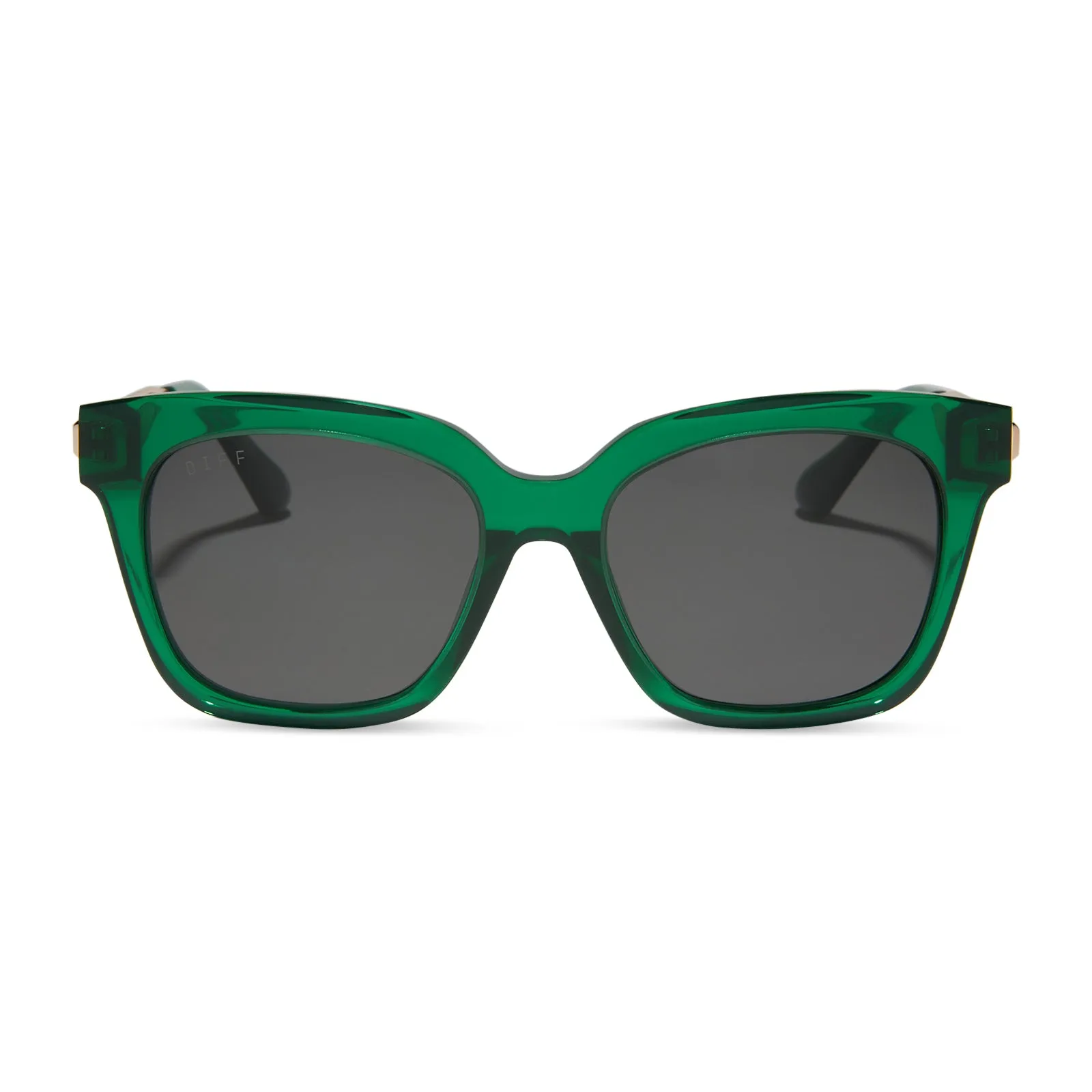 BELLA XS - PALM GREEN CRYSTAL + GREY + POLARIZED SUNGLASSES sold by Diff Eyewear
