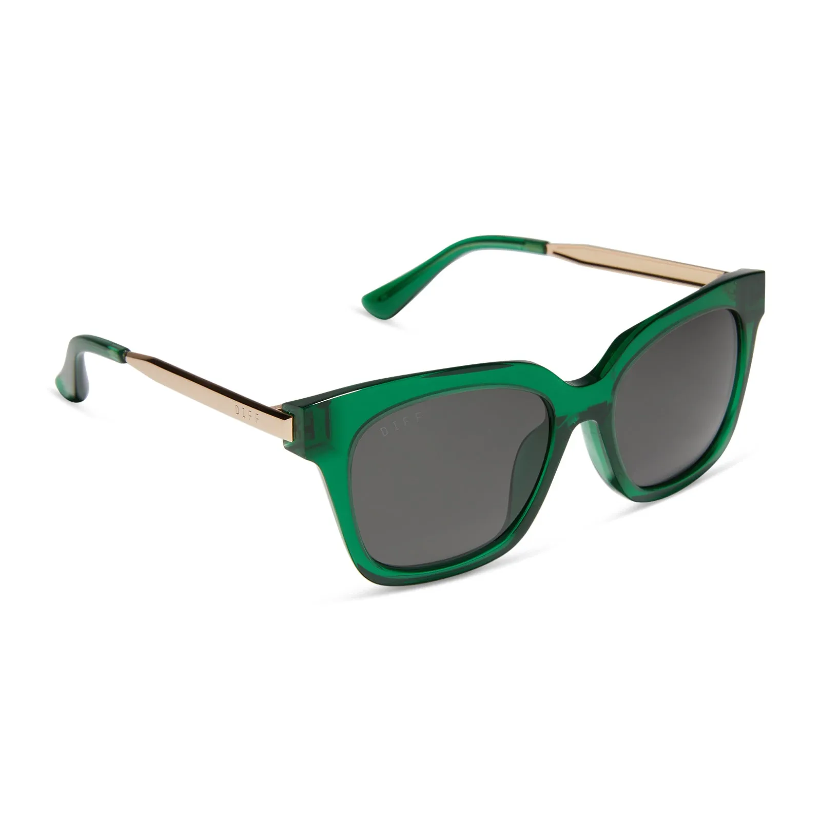 BELLA XS - PALM GREEN CRYSTAL + GREY + POLARIZED SUNGLASSES sold by Diff Eyewear product image thumbnail 2