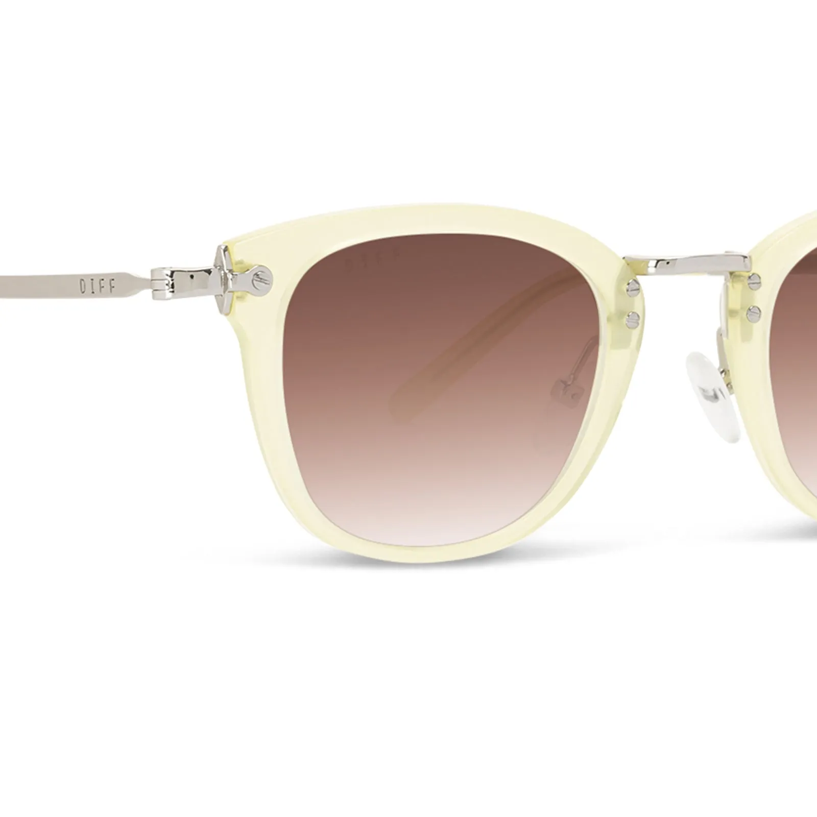 RUE - BUTTERCREAM + BROWN GRADIENT SUNGLASSES sold by Diff Eyewear product image thumbnail 4