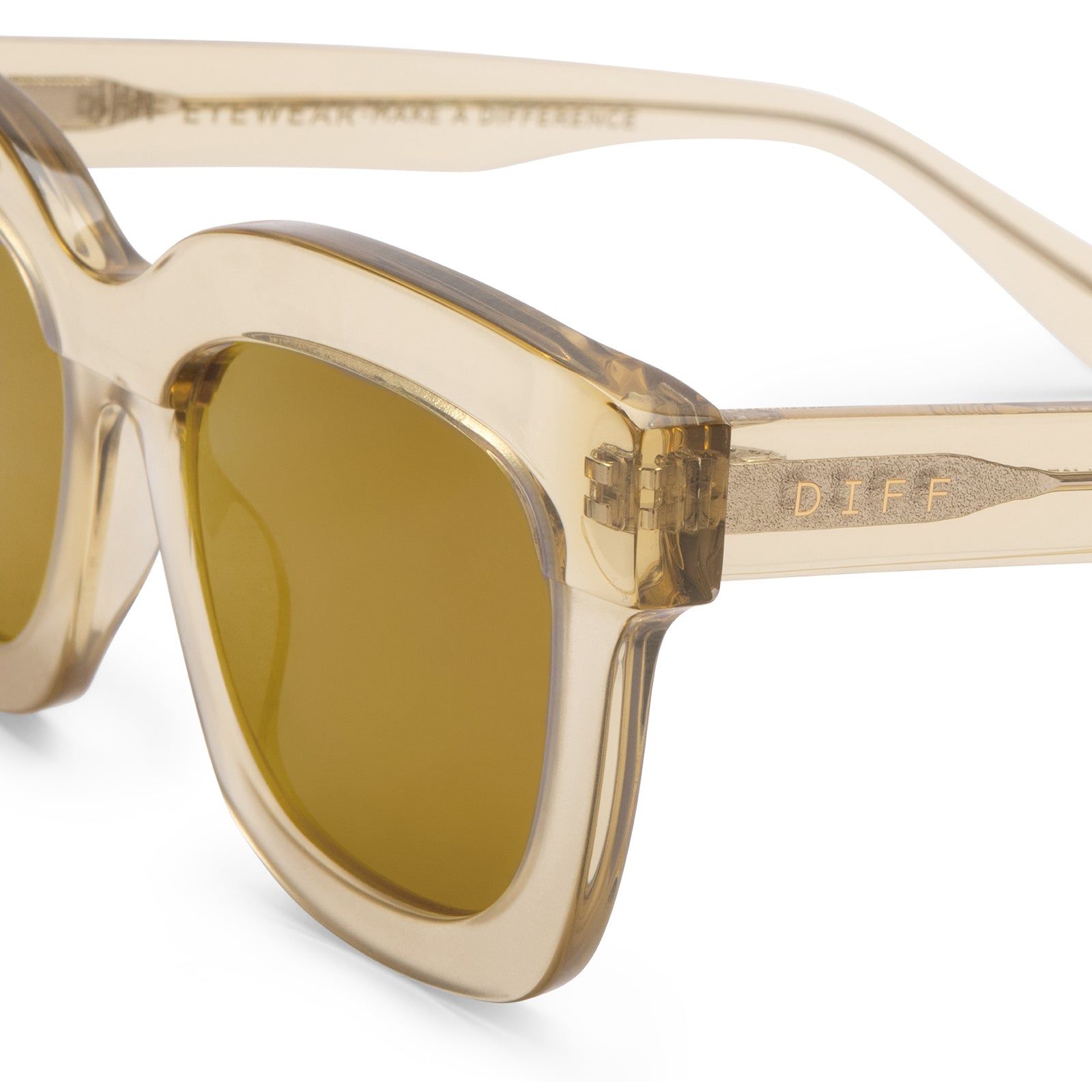 LIL CARSON - LIGHT GOLD CRYSTAL + GOLD MIRROR SUNGLASSES sold by Diff Eyewear product image thumbnail 4
