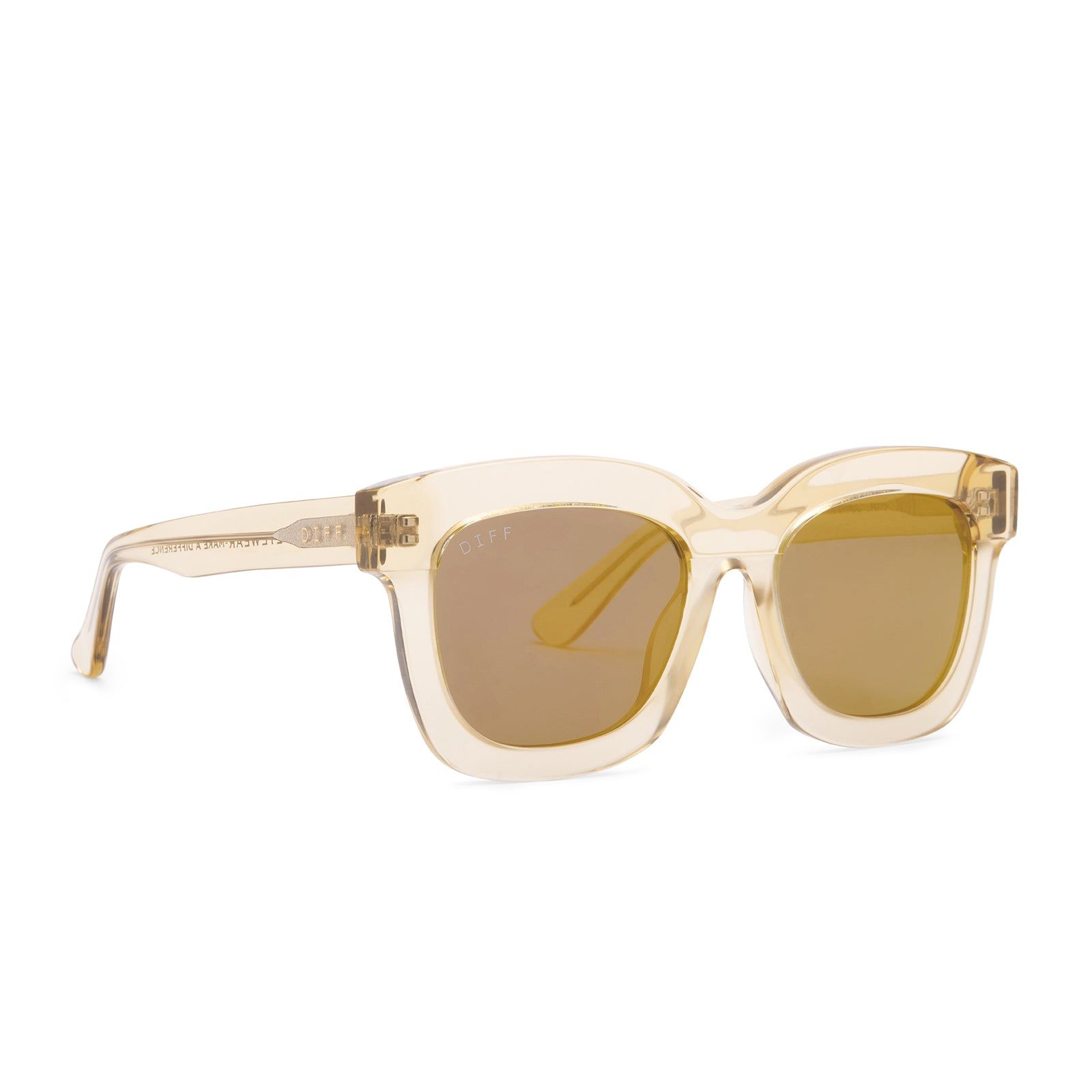 LIL CARSON - LIGHT GOLD CRYSTAL + GOLD MIRROR SUNGLASSES sold by Diff Eyewear product image thumbnail 2