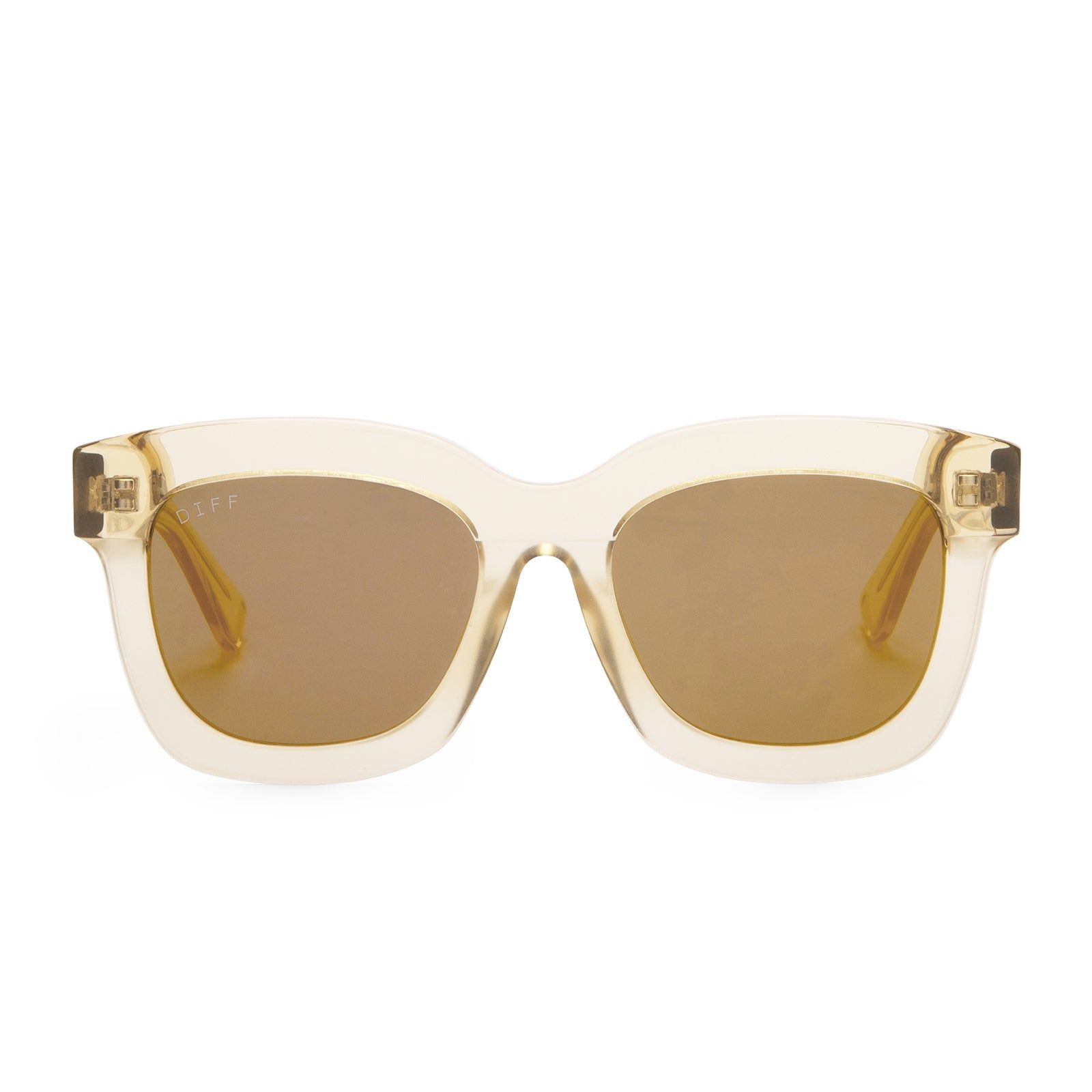LIL CARSON - LIGHT GOLD CRYSTAL + GOLD MIRROR SUNGLASSES sold by Diff Eyewear