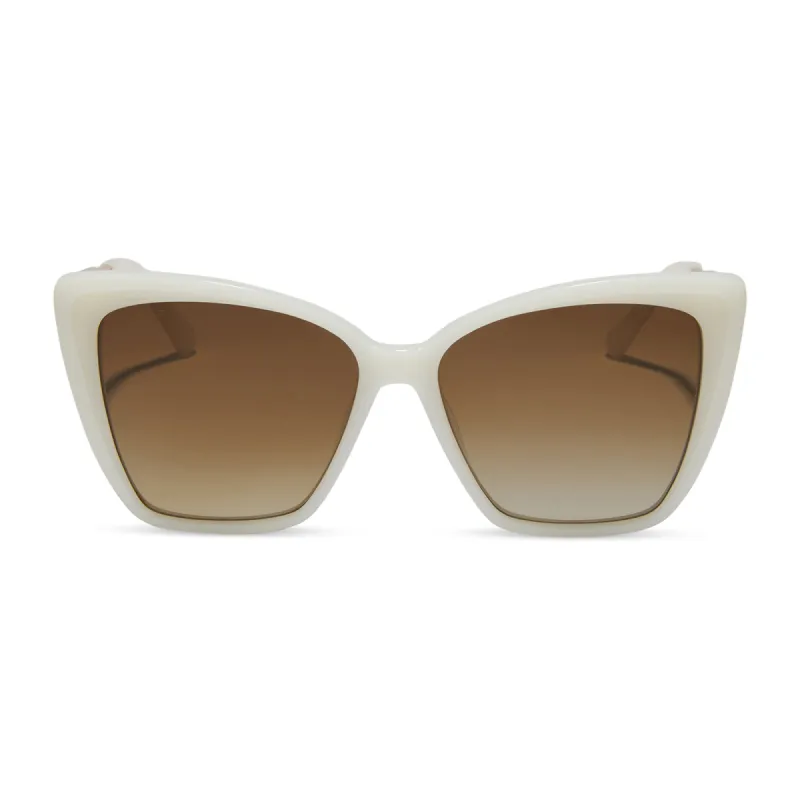 BECKY II - MERINGUE + BROWN GRADIENT SUNGLASSES sold by Diff Eyewear