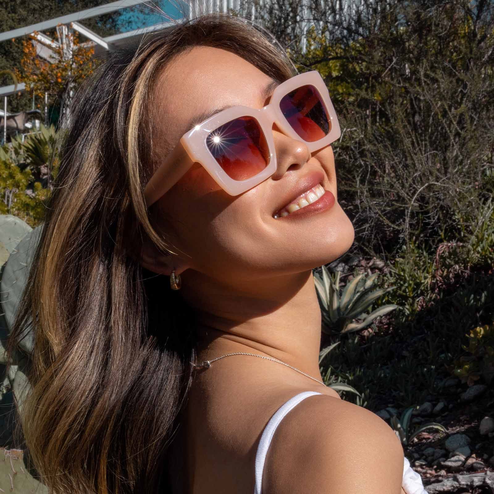 DANI - FADED CITRUS + DUSK GRADIENT SUNGLASSES sold by Diff Eyewear product image thumbnail 5