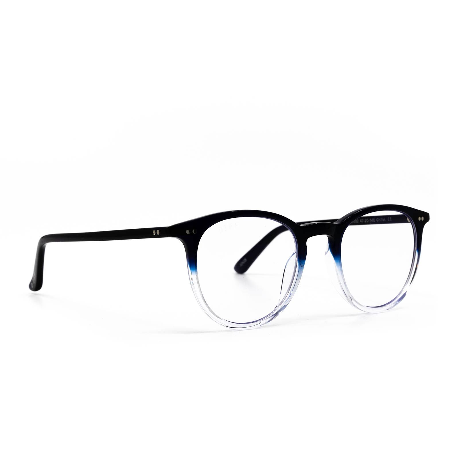HAZE - NAVY OMBRE + CLEAR GLASSES sold by Diff Eyewear product image thumbnail 2