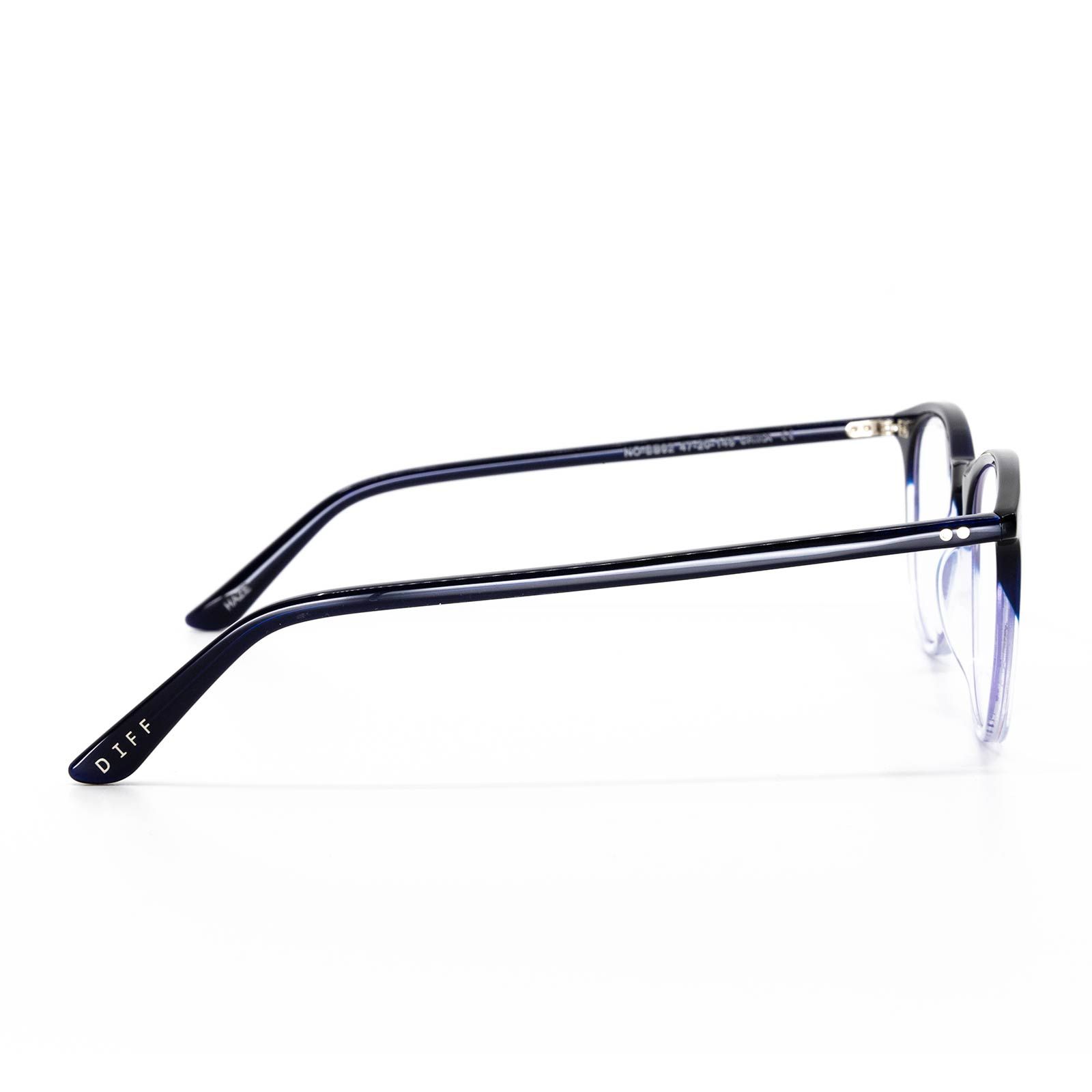 HAZE - NAVY OMBRE + CLEAR GLASSES sold by Diff Eyewear product image thumbnail 3